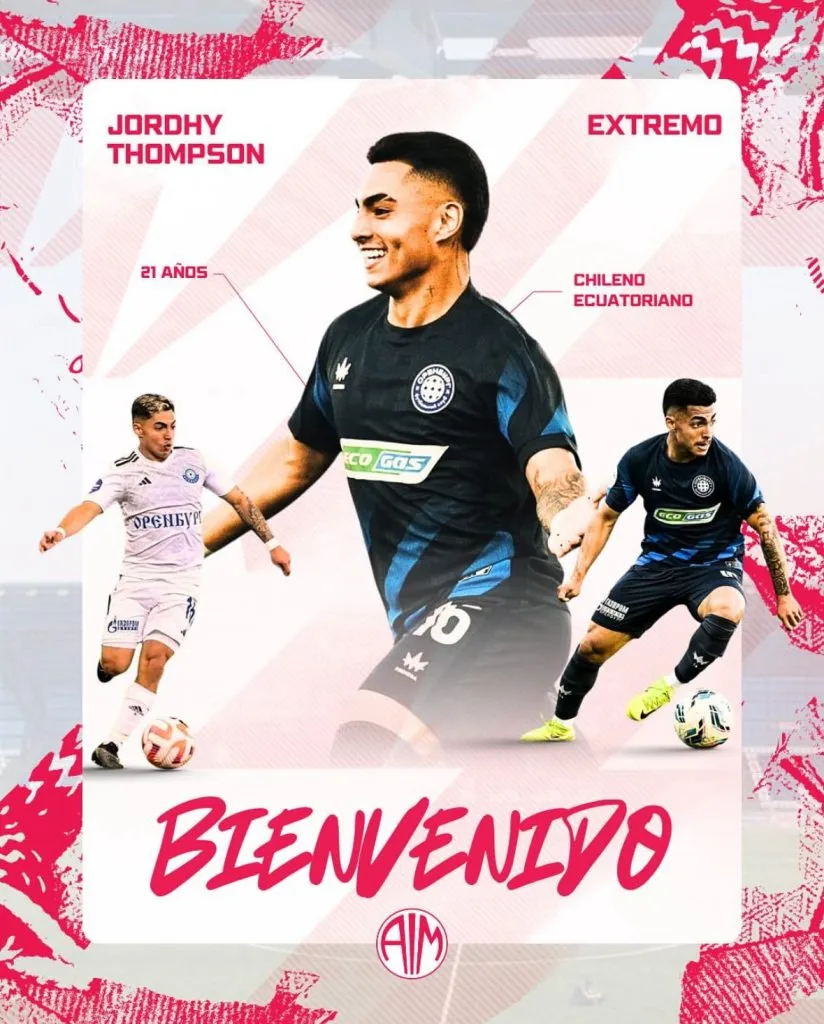 Jordhy Thompson fue anunciado en AIM Fútbol.