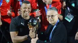 Ouahbi, a la derecha, celebrando el título.