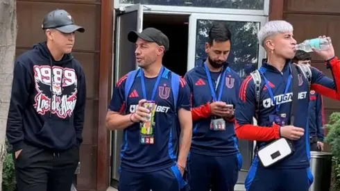 Marcelo Morales llegó hasta el búnker azul para arengar a sus excompañeros.