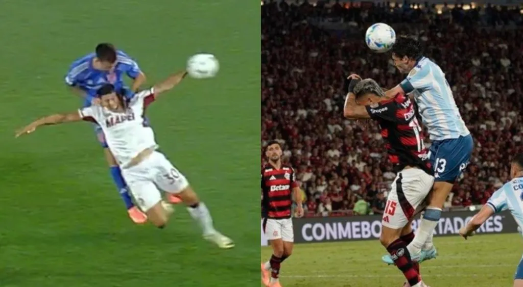 Las dos jugadas que compara el Laucha Acosta | FOTO: Captura