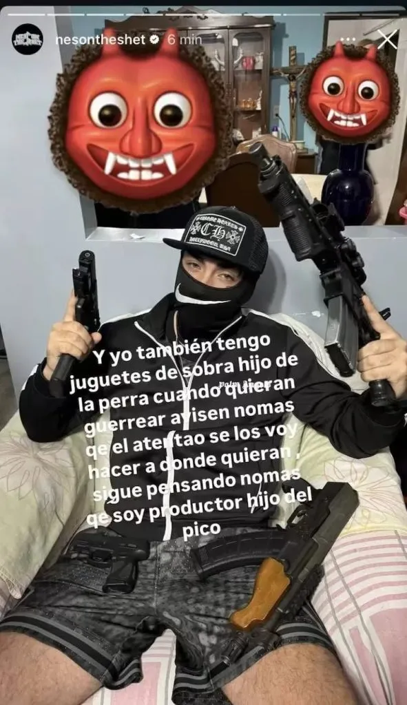 Nes y sus amenazas. | Foto: Infama