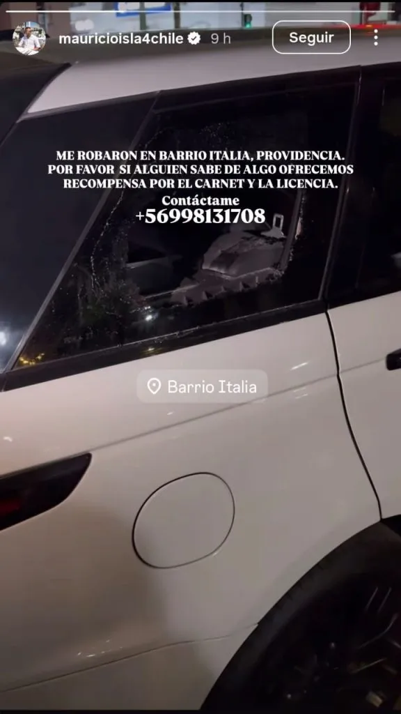 La denuncia de Isla en RRSS. | Foto: Instagram