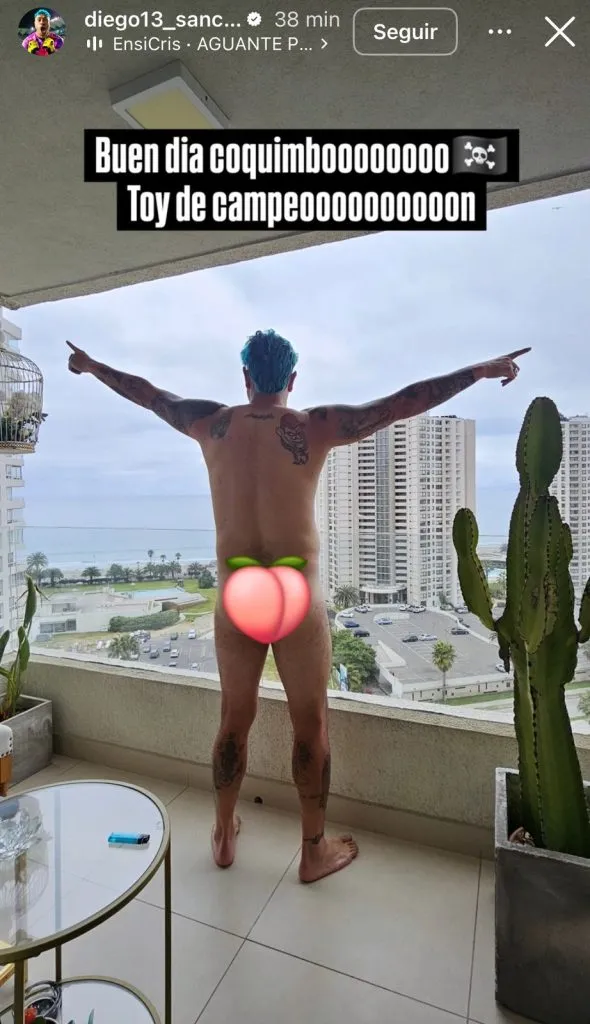 Captura de la historia de Instagram de Diego ‘Mono’ Sánchez.