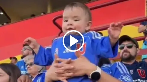 La hija de Matías Zaldivia apoyó a Universidad de Chile: aún no cumple el año de vida.