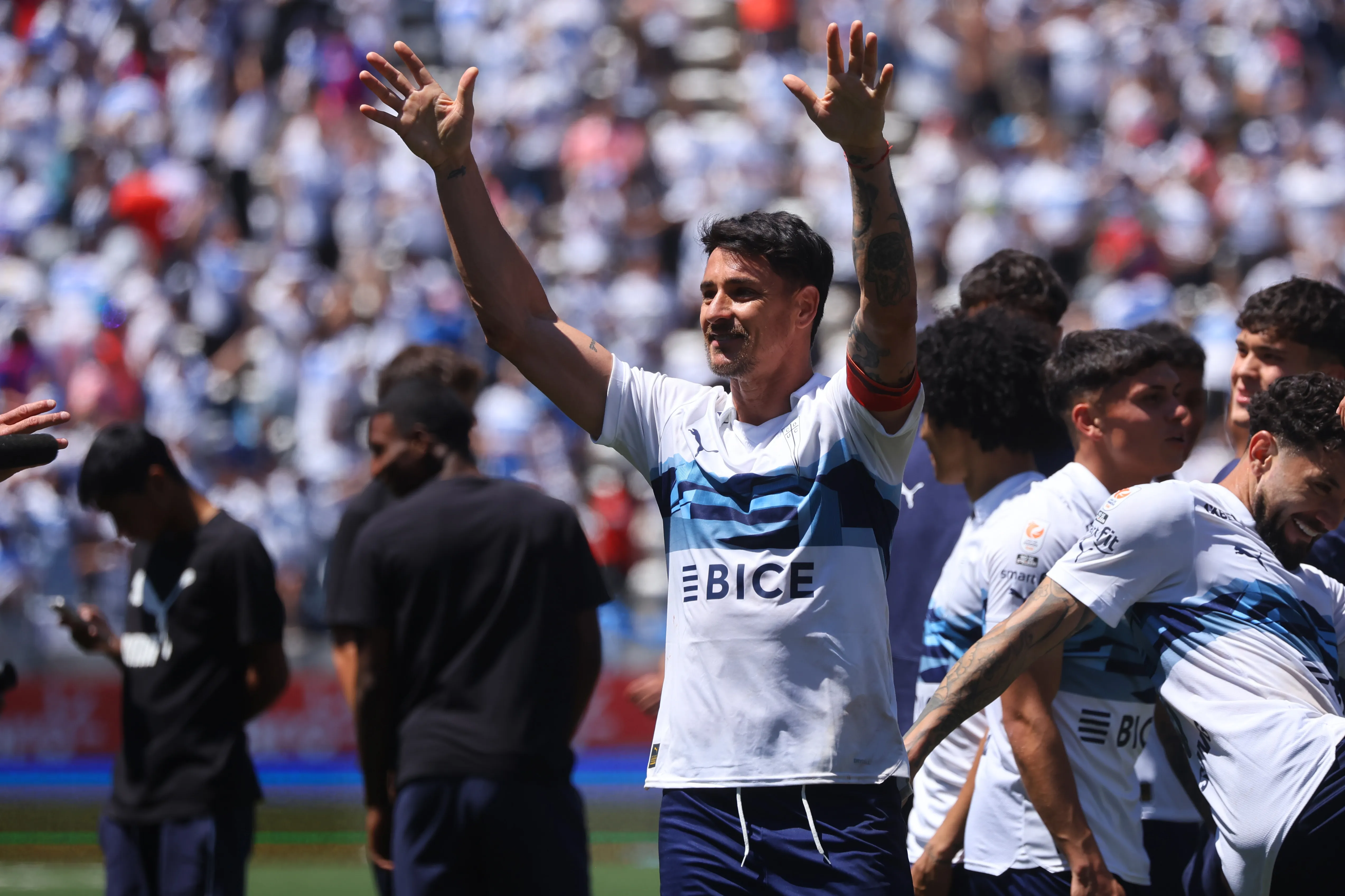 Los hinchas de la Franja celebran el regreso del Toro | FOTO: Jonnathan Oyarzun/Photosport