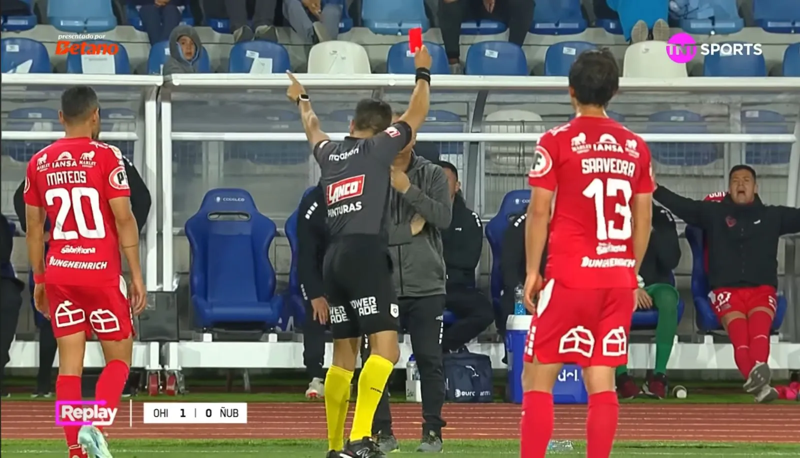 Fuentes conoció su sanción | Foto: Captura TNT Sports