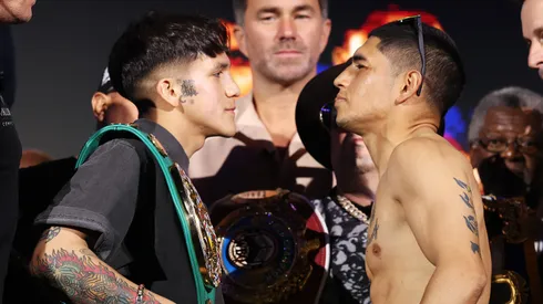 Fernando Martínez en el cara a cara contra Jesse Rodríguez (Photo by Richard Pelham/Getty Images)