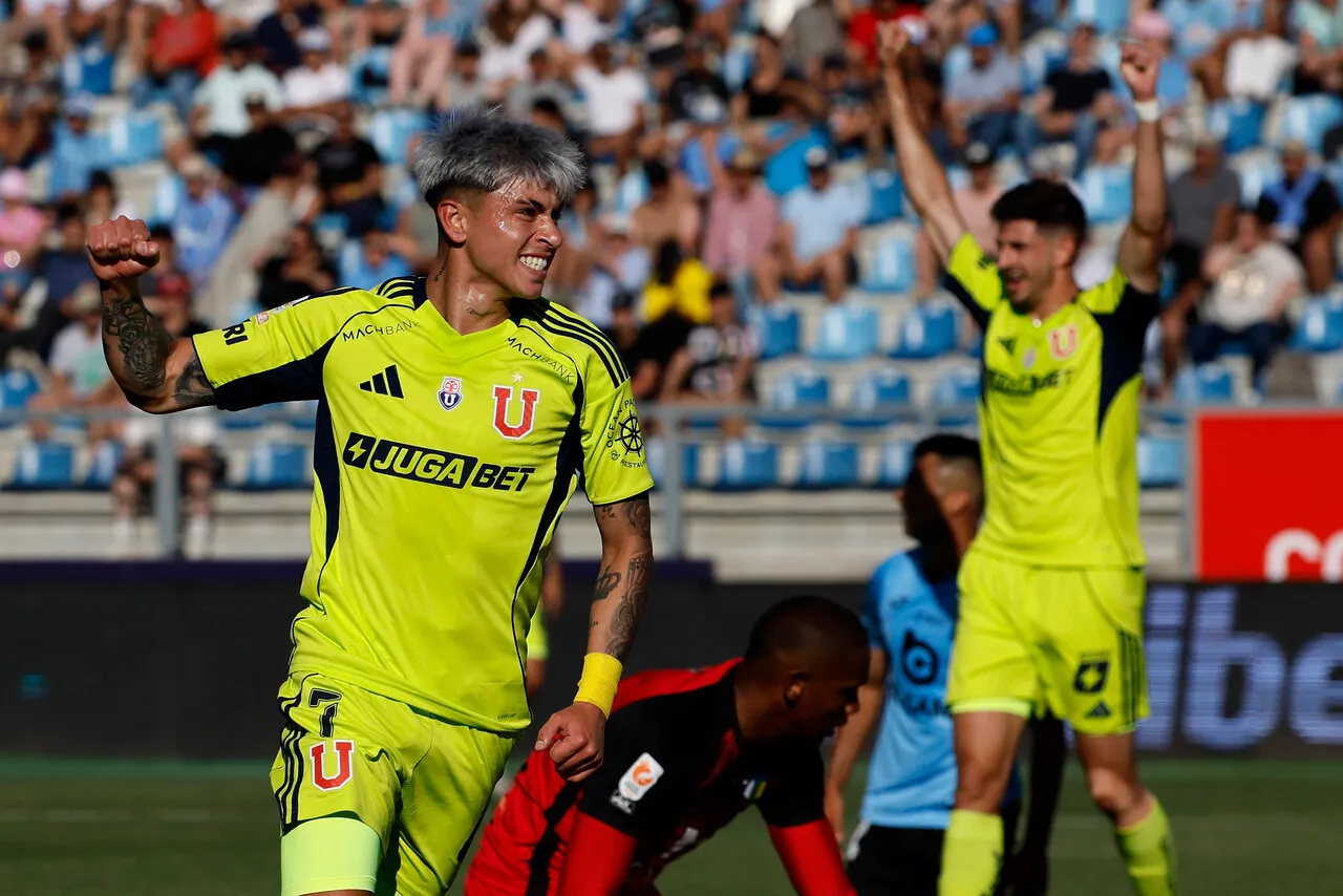 Maximiliano Guerrero anotó el 1-0 de la U sobre O’Higgins (Photosport).