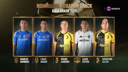 Todos los nominados a la Gala Crack del fútbol chileno.