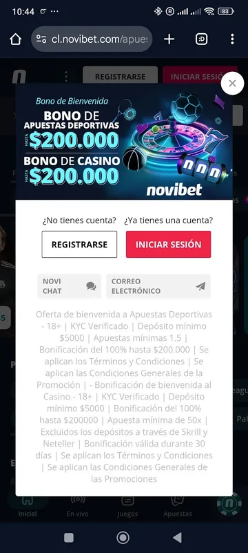 Novibet registro