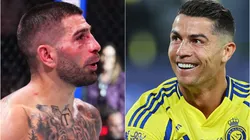 Cristiano Ronaldo arremete con todo en el mundo de las artes marciales mixtas de la mano de Ilia Topuria (Foto: Getty Images)