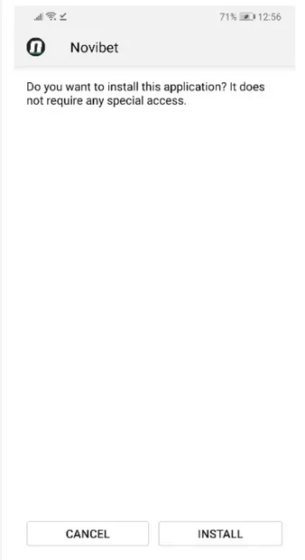 Aplicación de Novibet