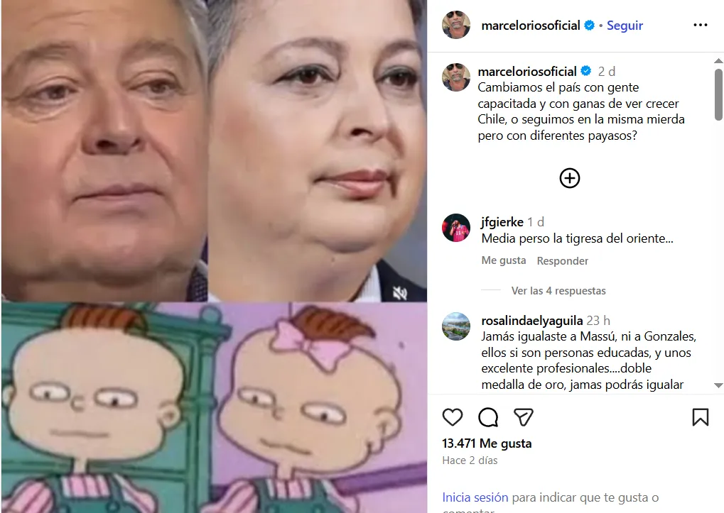La imagen que subió Marcelo Ríos a sus redes sociales | FOTO: Instagram