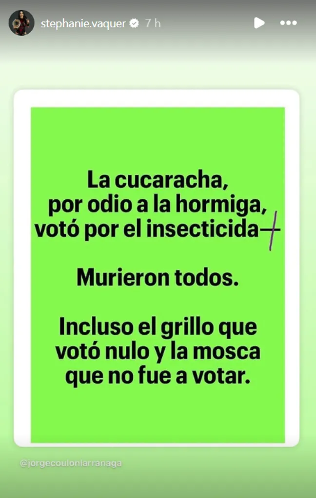 El mensaje de Stephanie Vaquer de cara a las Elecciones Presidenciales 2025.