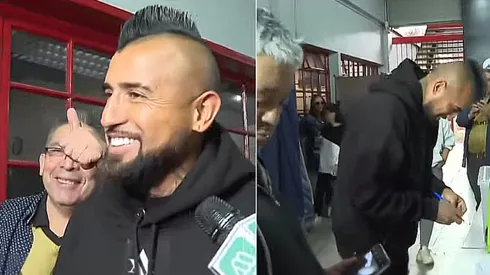 Arturo Vidal llegó a su local de votación donde dejó varias declaraciones de todo tipo, tanto del presente del país por las elecciones como de la actualidad de Colo Colo (Foto: Captura)