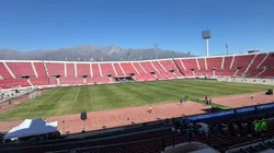 Así luce la cancha del Estadio Nacional.