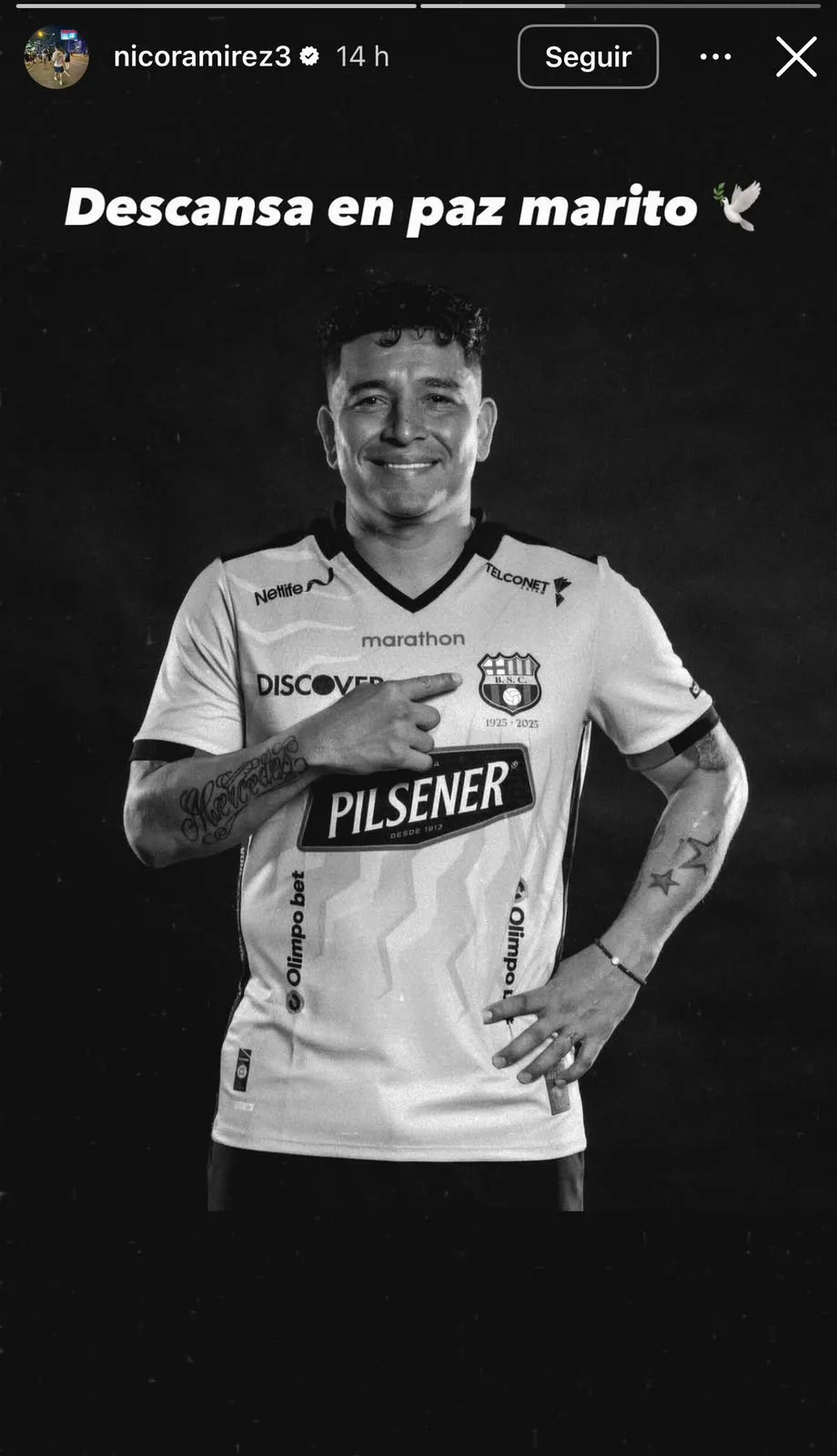 La historia que subió Nicolás Ramírez a sus redes | FOTO: Captura Instagram