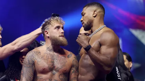 Jake Paul y Anthony Joshua se ven las caras esta tarde en Miami, Florida (Photo by Leonardo Fernandez/Getty Images)