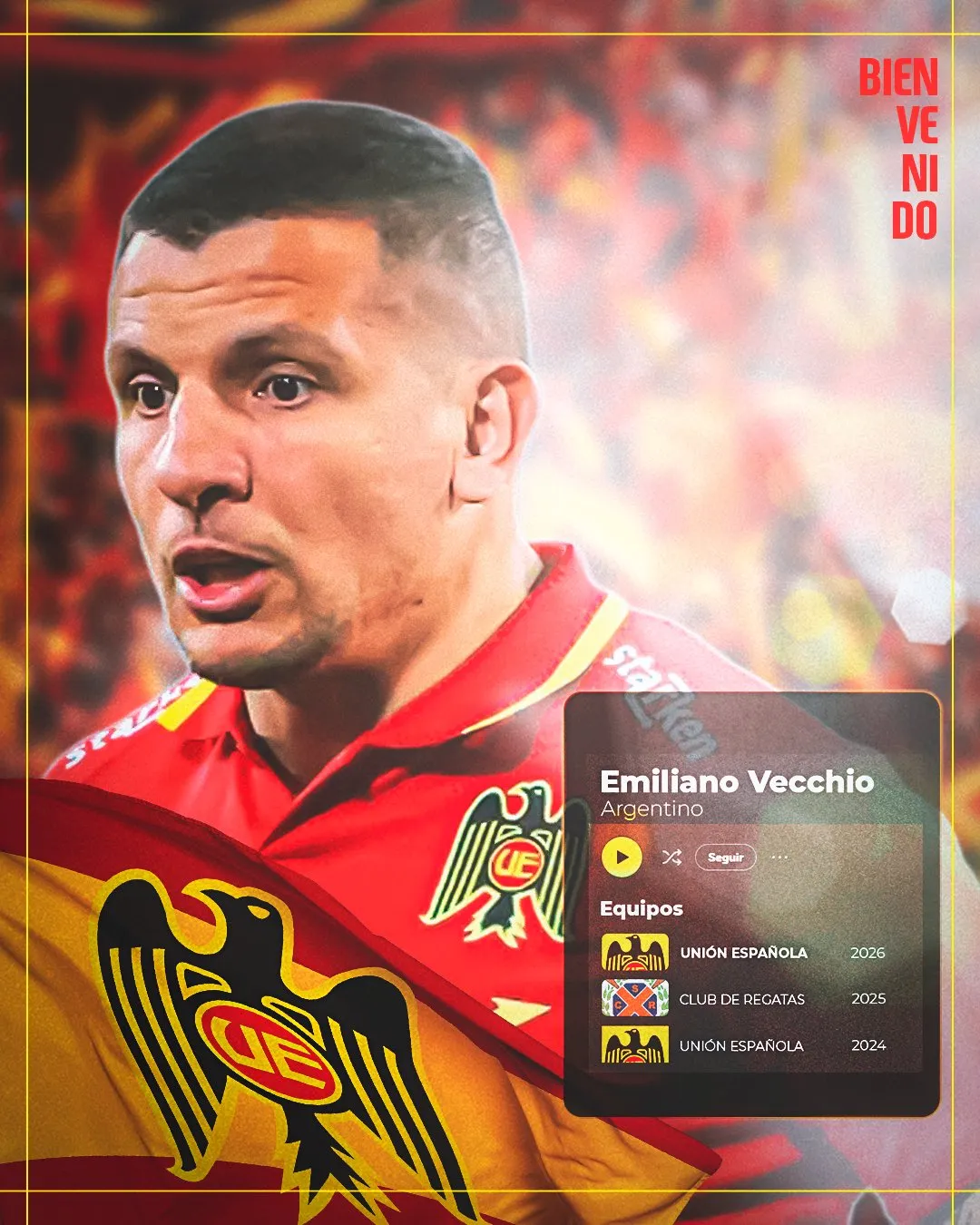 Unión Española oficializó el regreso de Emiliano Vecchio.