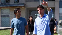 Paqui Meneghini junto a Manuel Mayo recorriendo el CDA.