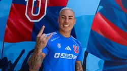 Marcos González aplaude la vuelta de Eduardo Vargas.