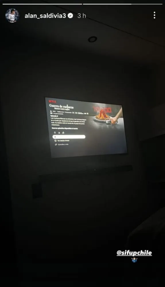 Captura de la historia de Instagram de Alan Saldivia.