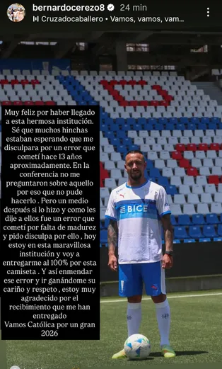 Bernardo Cerezo pide disculpas a fanáticos de la UC.
