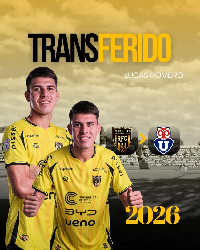 La imagen que publicó Recoleta FC sobre el traspaso de Lucas Romero a la U | FOTO: Instagram