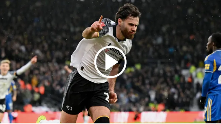 Ben Brereton abrió el marcador para el Derby County en la FA Cup. (Foto. Getty Images)