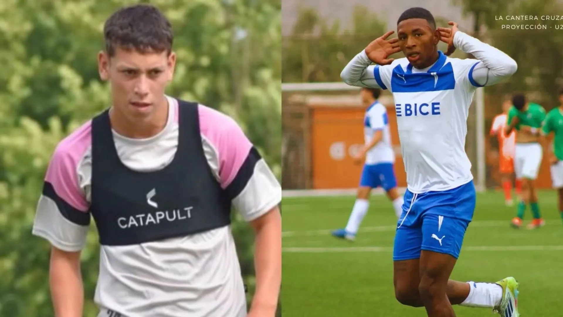 Gómez y Girón, los jóvenes futbolistas que quieren ganarse un puesto en la UC | FOTO: Universidad Católica