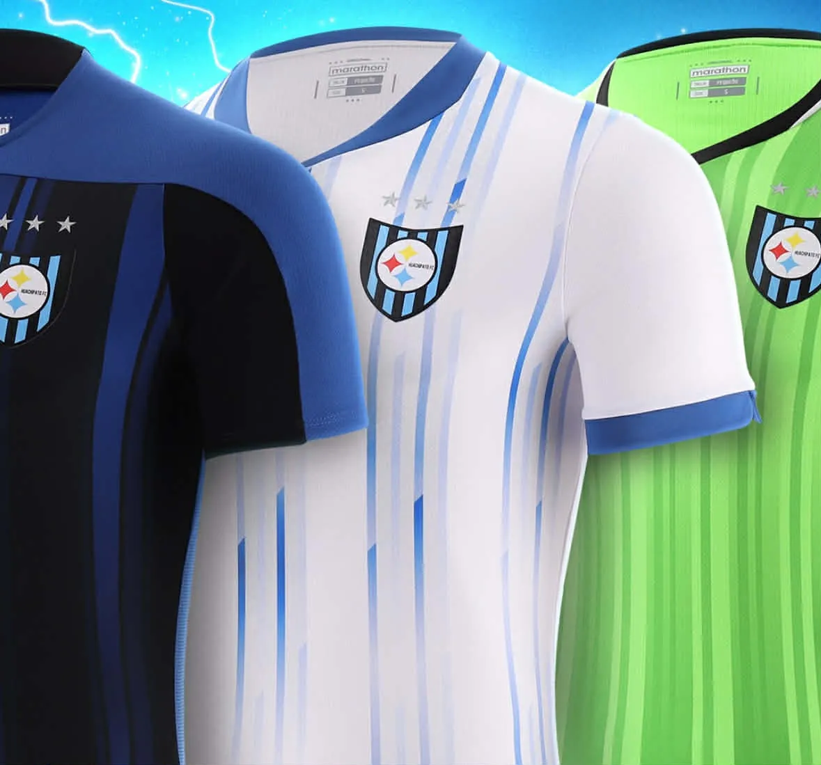 Las tres camisetas nuevas de Huachipato para la temporada 2026.