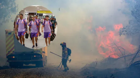 Fuertes incendios forestales complican a Concepción.
