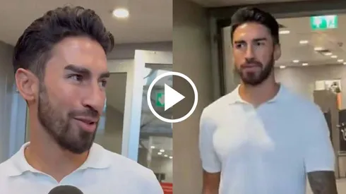 Juan Martín Lucero llegó este lunes para firmar por la U. (Foto: Captura)
