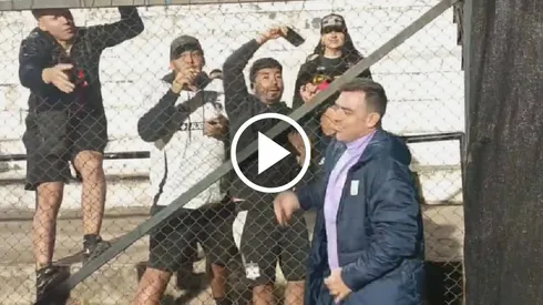 Pablo Guede compartió con hinchas de Colo Colo en Uruguay. (Foto: Captura)
