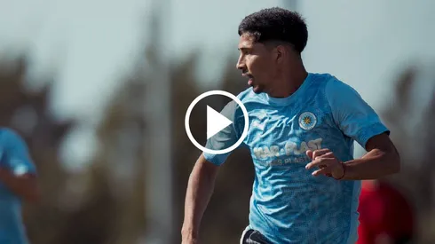 Salomón Rodríguez se sacó la mufa ante Colo Colo. (Foto: @MvdCityTorque)
