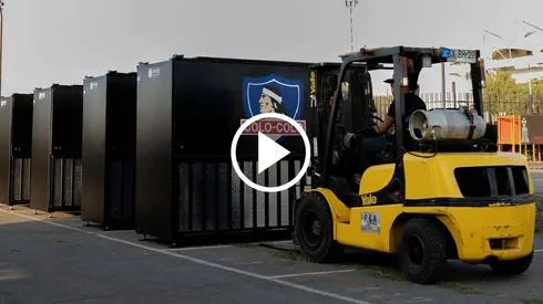 Colo Colo recibió sus nuevos torniquetes con reconocimiento facial. (Foto: @colocolooficial)
