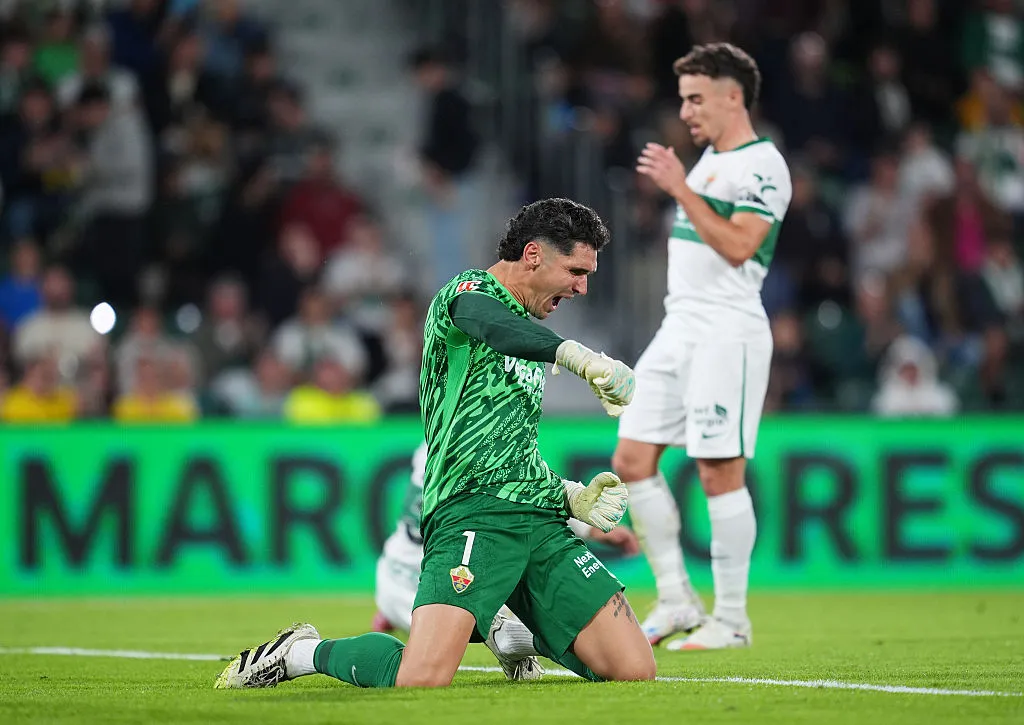 Matías Dituro actualmente va rotando en la titularidad del Elche. (Foto: Mateo Villalba Sanchez/Getty Images)