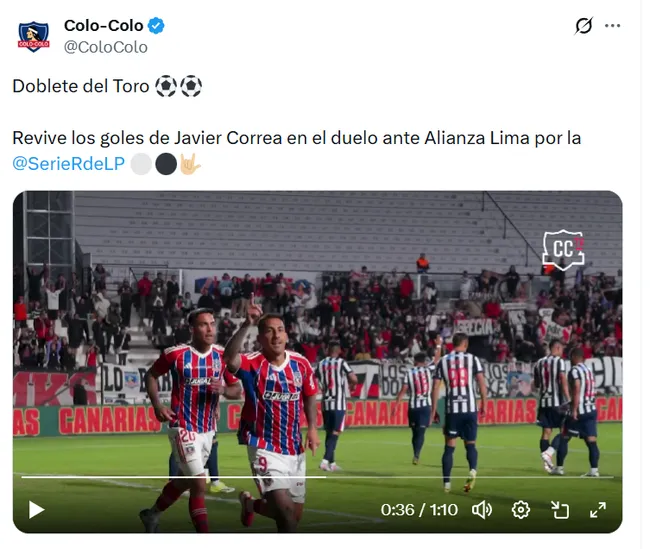 La publicación de Colo Colo que no pasó desapercibida en redes | FOTO: Captura