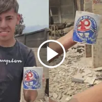 Es viral: hincha de la U pierde todo por incendios y solo rescata dos tazas