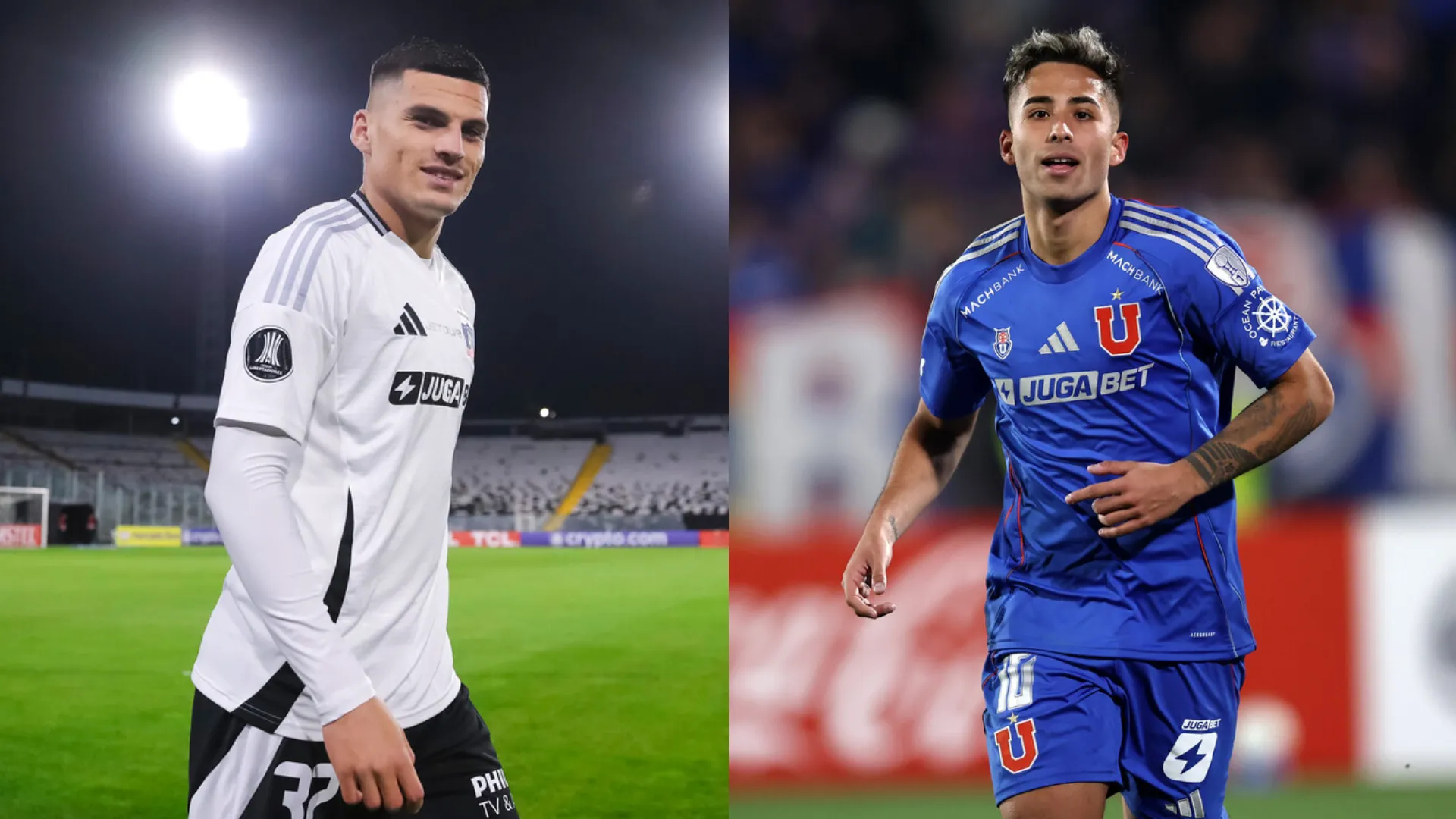 Lucas Cepeda y Lucas Assadi, las dos figuras del fútbol chileno en 2025 (Photosport).