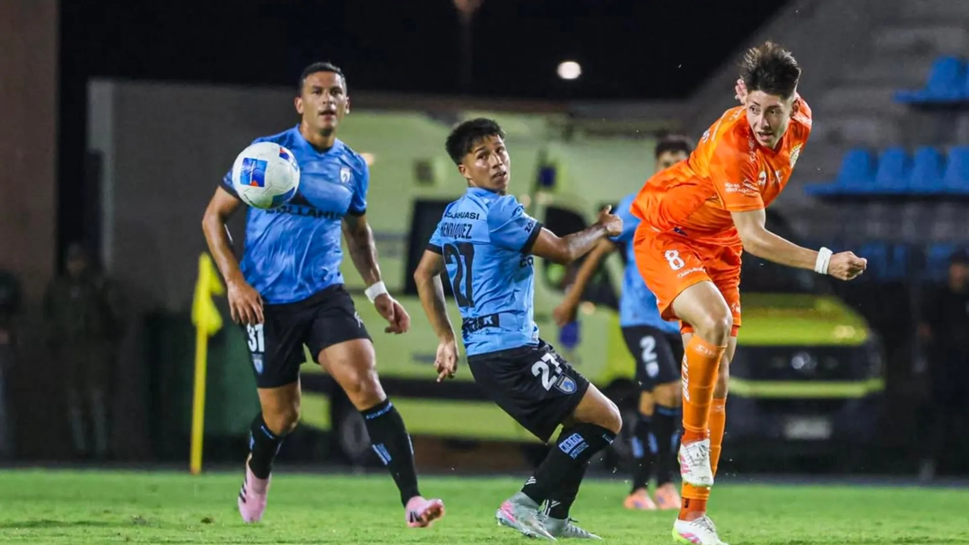 Lucas Romero en pleno partido entre Cobreloa y Deportes Iquique | Foto Cobreloa