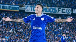 El ex U. de Chile celebra un nuevo tanto en Millonarios