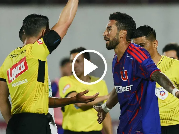 VIDEO: La expulsión de Juan Martín Lucero en su estreno oficial con la U