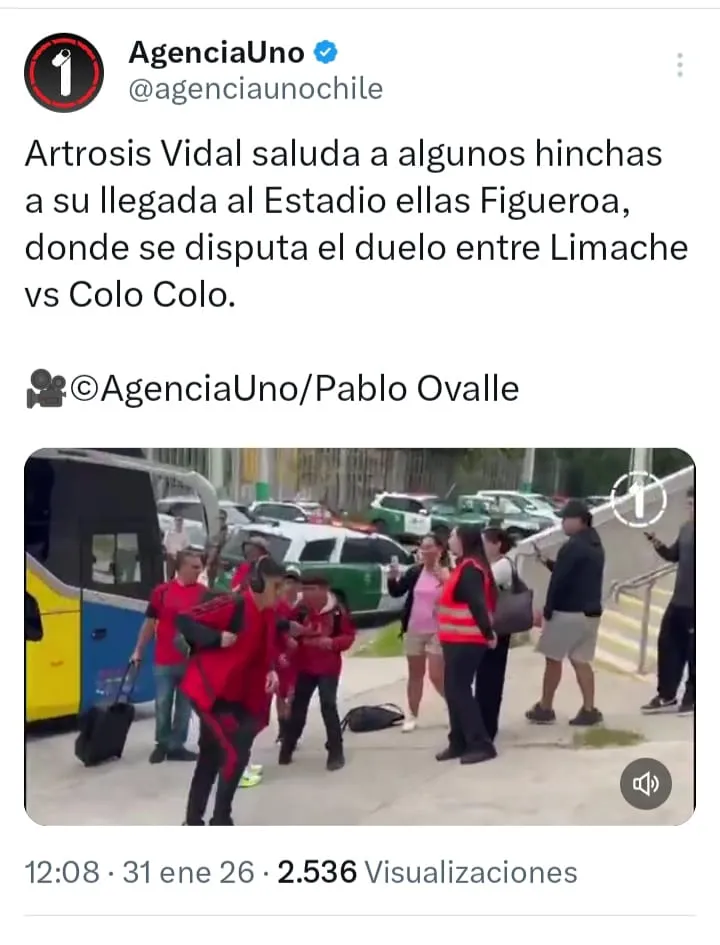 El blooper de Agencia Uno con Arturo Vidal llamándolo “Artrosis” Vidal.