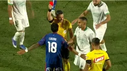 La revisión del VAR a la expulsión de Juan Martín Lucero en la U