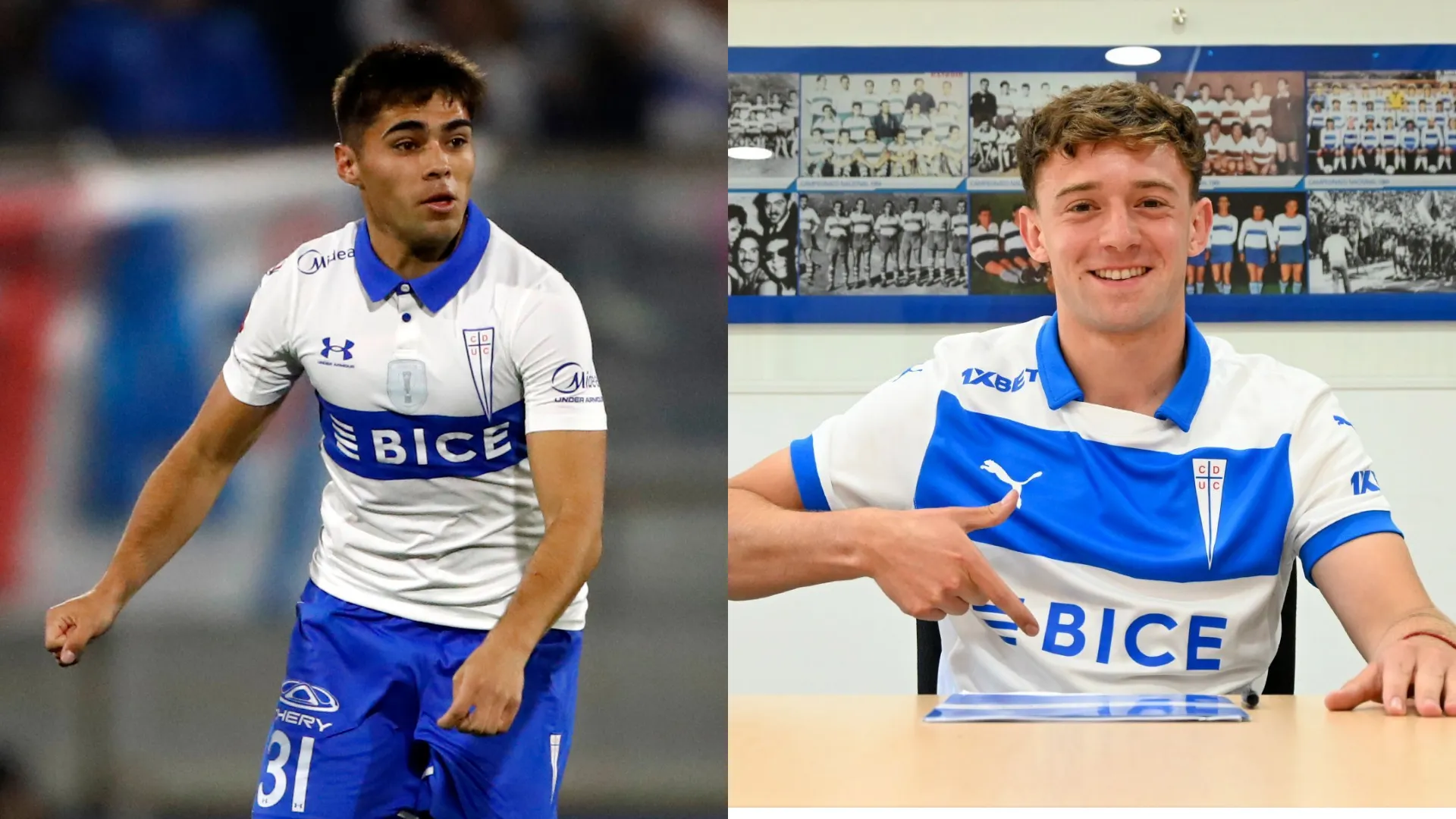 Bryan González y Nicolás L'Huillier se mantendrán en Universidad Católica. (Imágenes: Photosport / Cruzados)