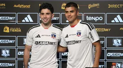 Lautaro Pastrán y Álvaro Madrid en su presentación en Colo Colo. (Foto: Dragomir Yankovic/Photosport)