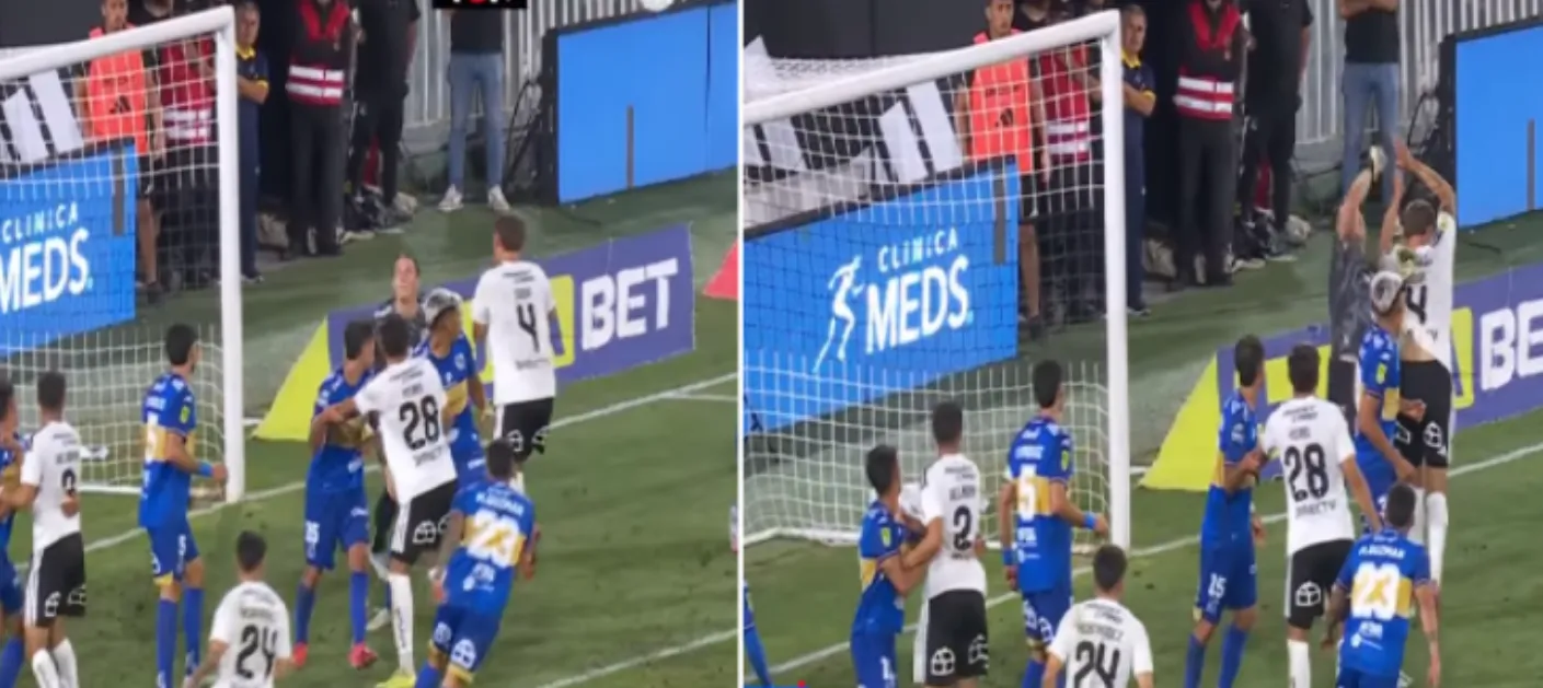 La supuesta falta en contra de Ignacio González en el primer gol del Cacique sigue dando que hablar | FOTO: Captura