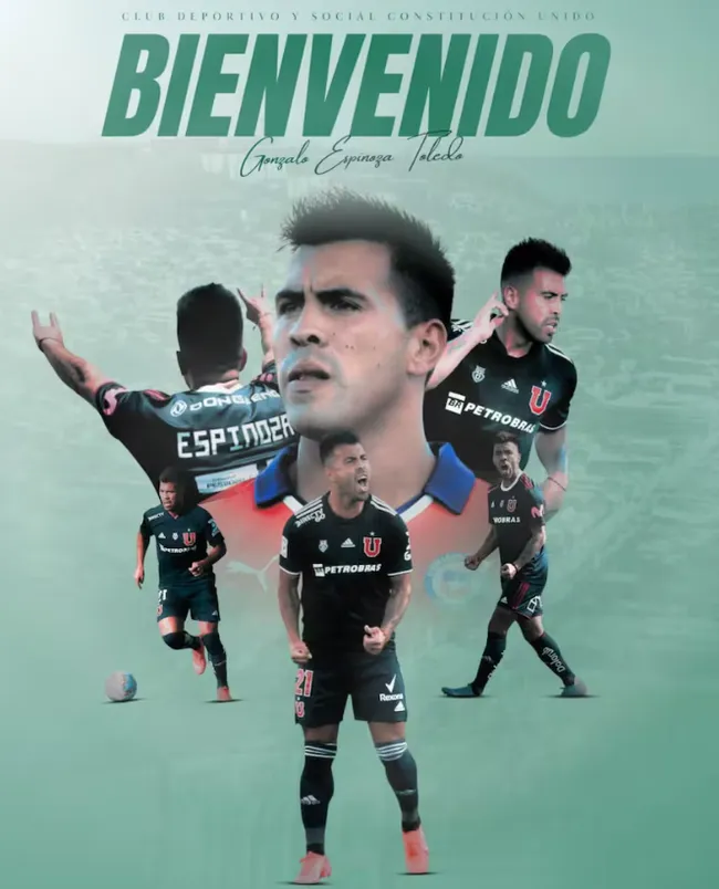 La gráfica con la que Gonzalo Espinoza fue presentado en Constitución Unido | FOTO: Instagram