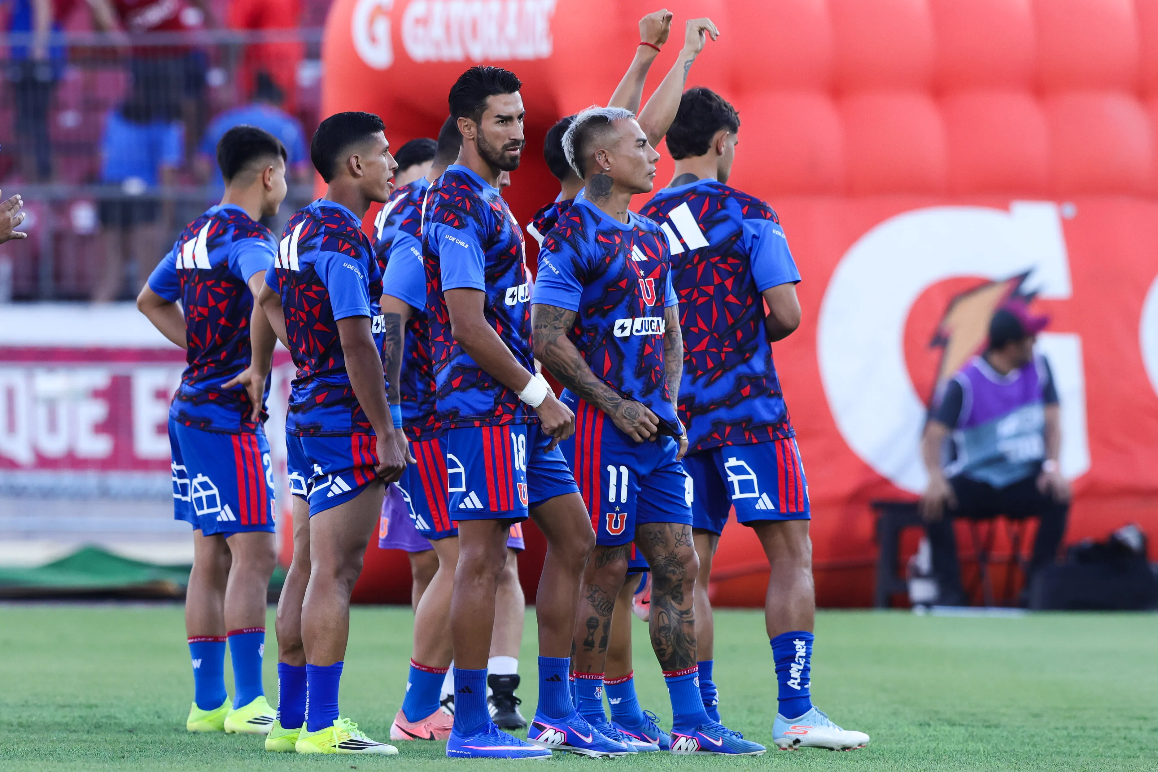 El plantel de Universidad de Chile tuvo un desencuentro con Francisco Meneghini. (Imagen: Photosport)